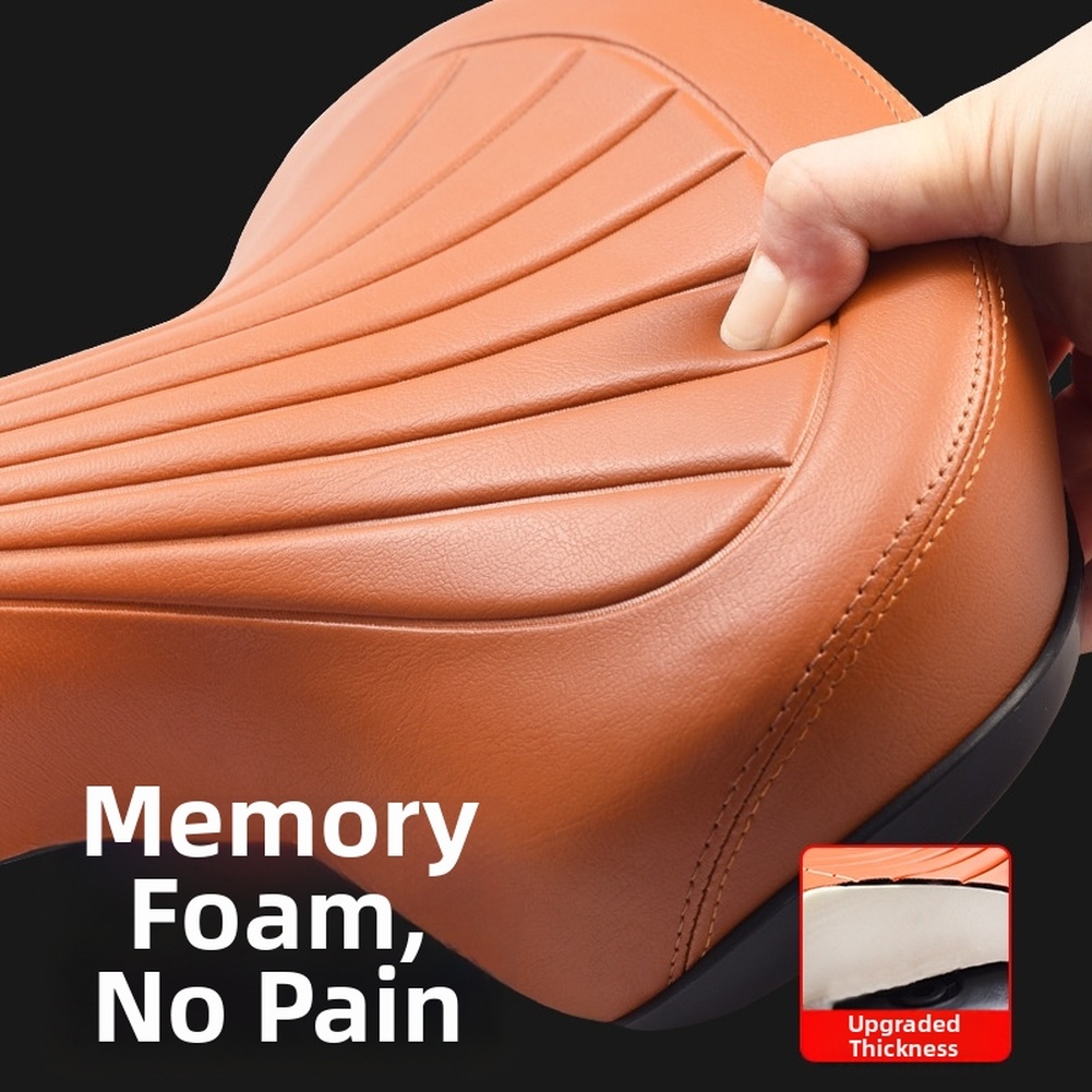 Commuting By Bike - Wide Thick Supportive Foam Bicycle Saddle