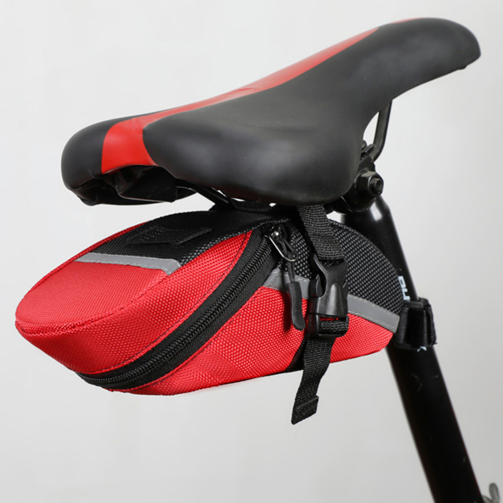 Saddle Bag Under Seat - Red Waterproof Bike Saddle Tail Bag