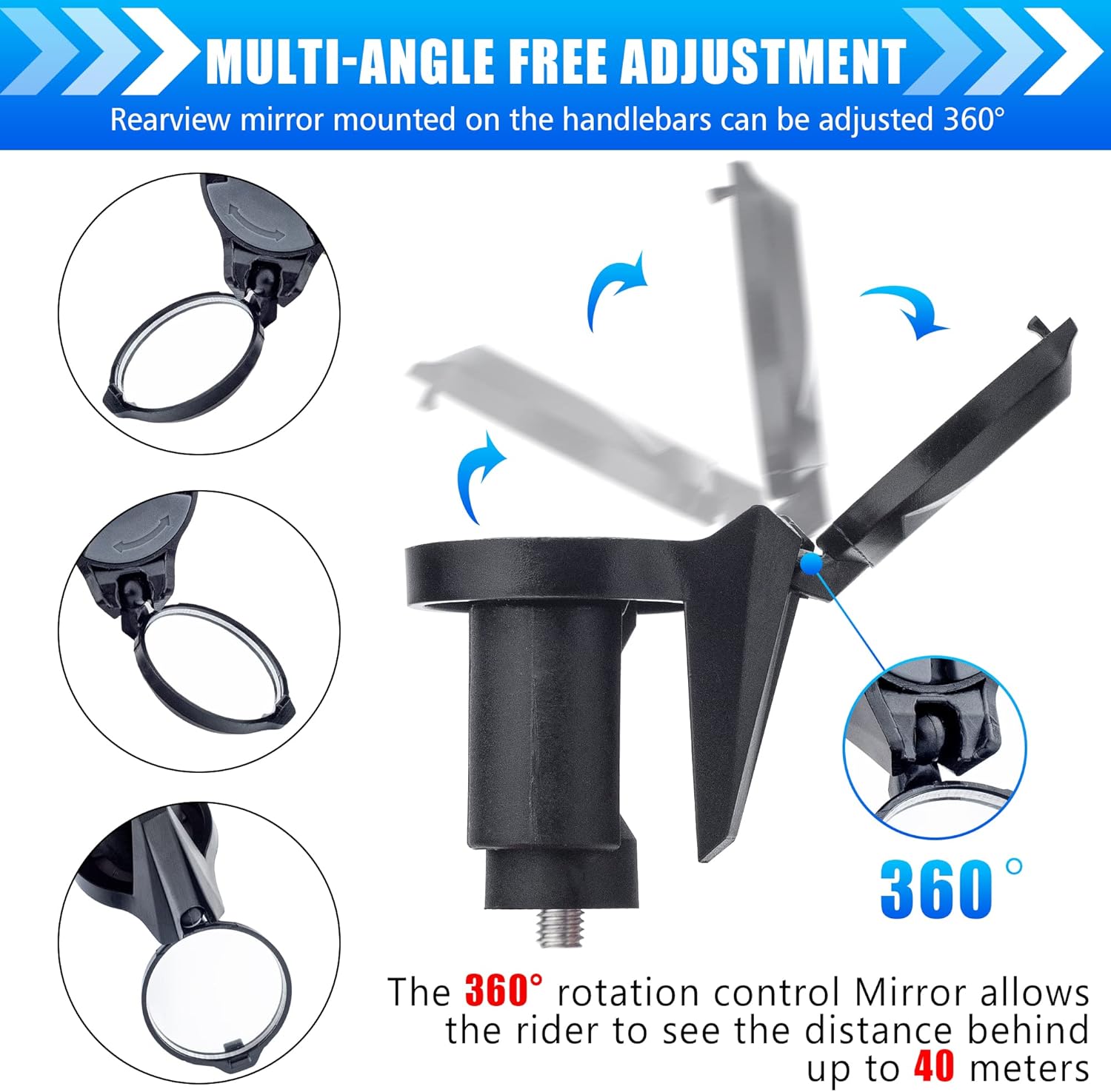 1/2pcs Bicycle Rearview Mirror - Mirror Handlebar Convex review and price